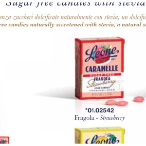 Pastiglie Leone - ESP. CARAMELLE STEVIA FRAGOLA 18PZ