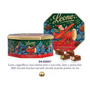 Pastiglie Leone - LATTA CAPPELLIERA CIOCCOLATINI ASS. 450G N.04