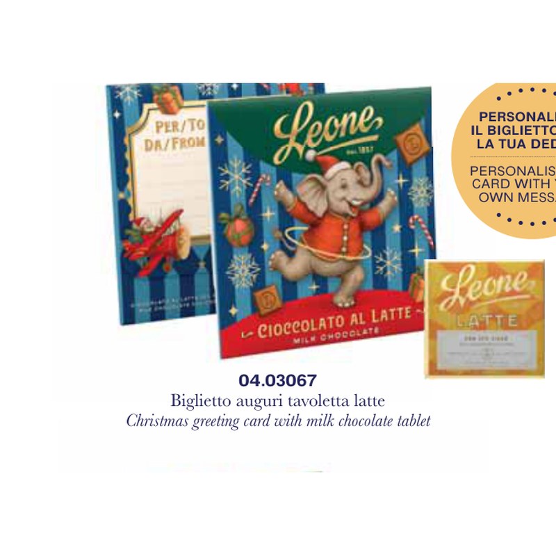 Pastiglie Leone – BIGLIETTO AUGURI TAVOLETTA LATTE 70g N.16