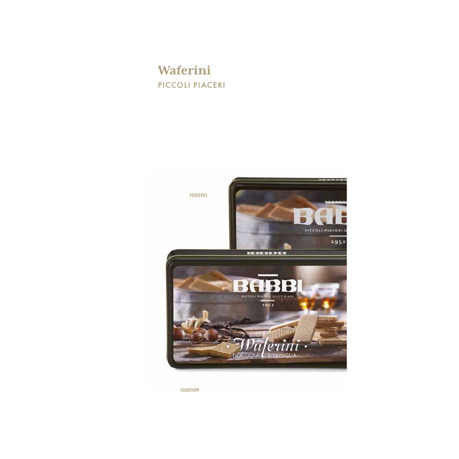 Babbi – Waferini Piccoli Piaceri Vaniglia E Nocciola 430G