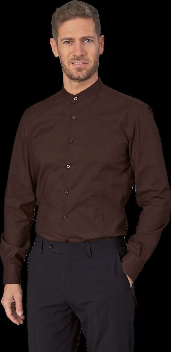 Siggi – EVAN – Camicia M/L – Nero 8000 / Tabacco 7061