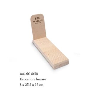 Majani - Espositore lineare in legno naturale