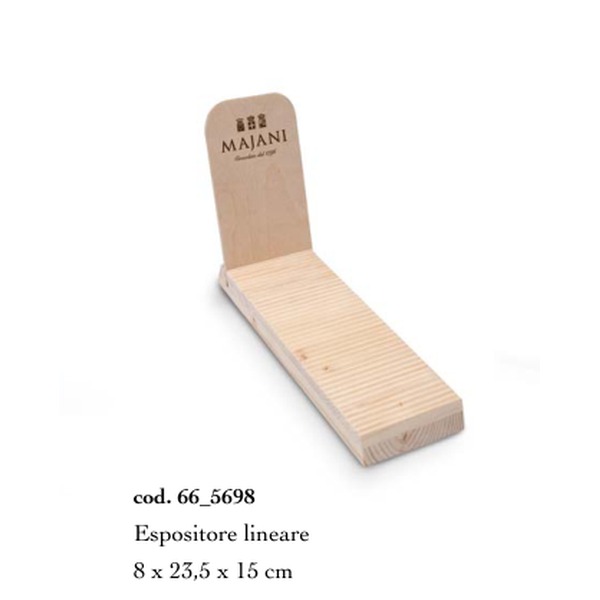 Majani – Espositore lineare in legno naturale