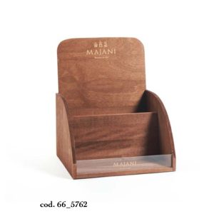 Majani - Espositore in legno per tavolette a 2 piani