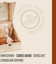 Mazzetti - DECANTER GRAPPA di MOSCATO Inv.