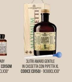Mazzetti - JEROBOAM AMARO GENTILE MAZZETTI con Cassetta e Pipetta