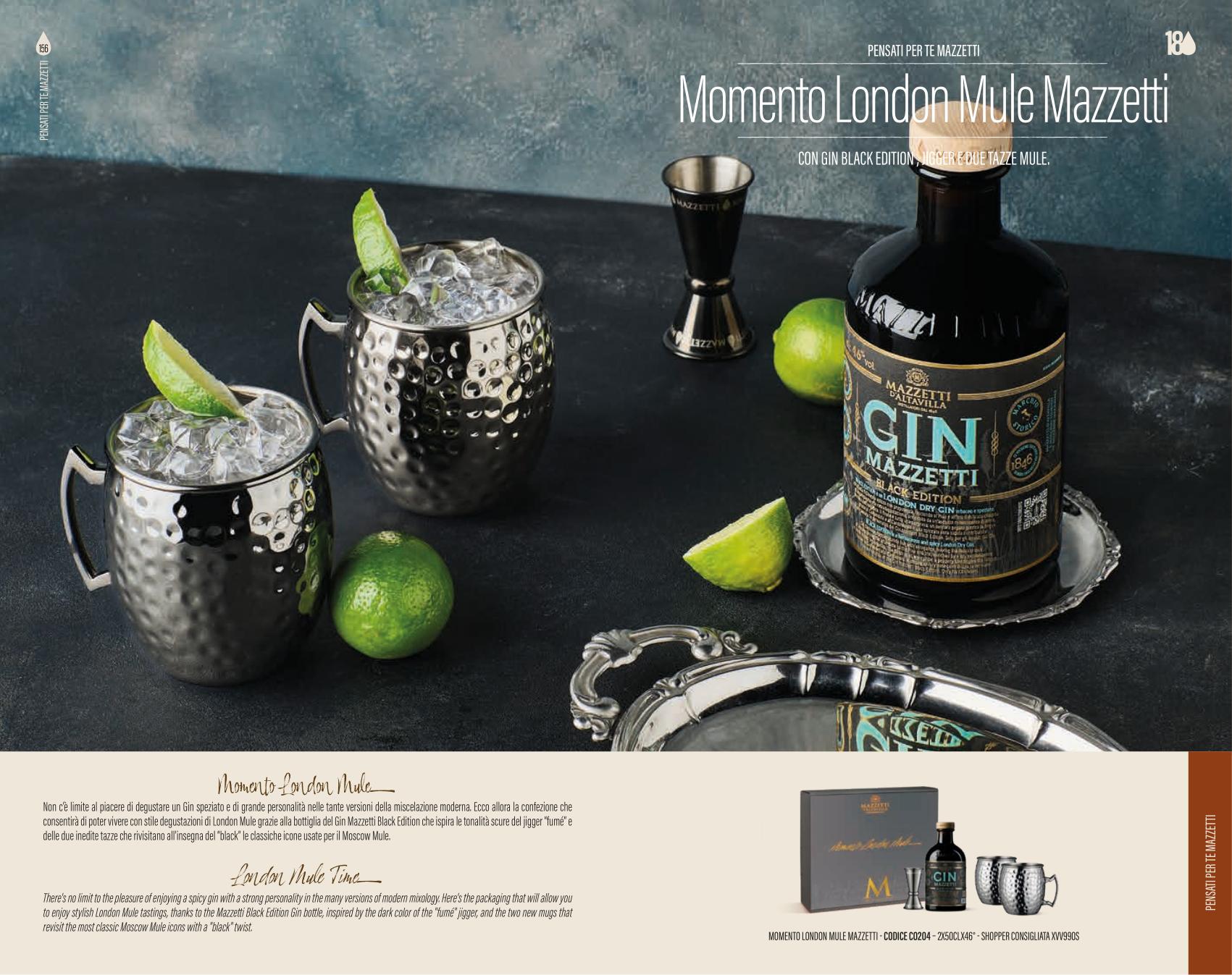 Mazzetti – MOMENTO LONDON MULE Gin Con 2 Mug e Jigger
