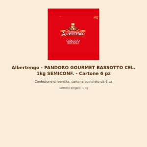 Albertengo - PANDORO GOURMET BASSOTTO CEL. 1kg SEMICONF. - Cartone 6 pz