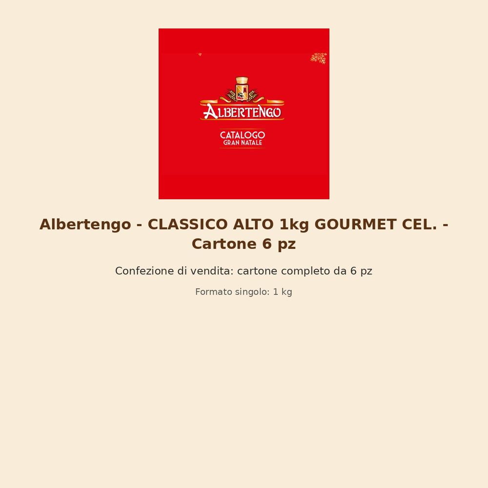 Albertengo – CLASSICO ALTO 1kg GOURMET CEL. – Cartone 6 pz