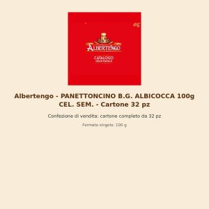 Albertengo - PANETTONCINO B.G. ALBICOCCA 100g CEL. SEM. - Cartone 32 pz