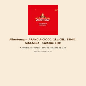 Albertengo - ARANCIA-CIOCC. 1kg CEL. SEMIC. S/GLASSA - Cartone 6 pz