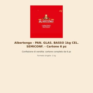 Albertengo - PAN. GLAS. BASSO 1kg CEL. SEMICONF. - Cartone 6 pz