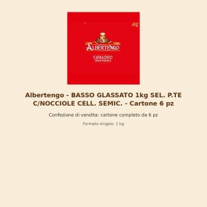 Albertengo - BASSO GLASSATO 1kg SEL. P.TE C/NOCCIOLE CELL. SEMIC. - Cartone 6 pz