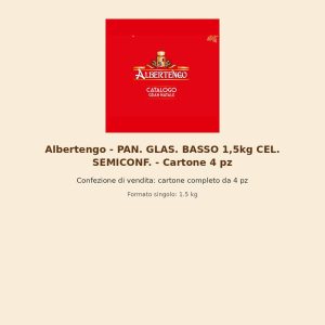 Albertengo - PAN. GLAS. BASSO 1,5kg CEL. SEMICONF. - Cartone 4 pz