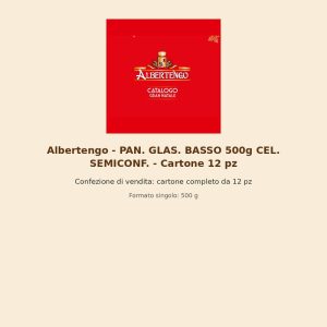 Albertengo - PAN. GLAS. BASSO 500g CEL. SEMICONF. - Cartone 12 pz