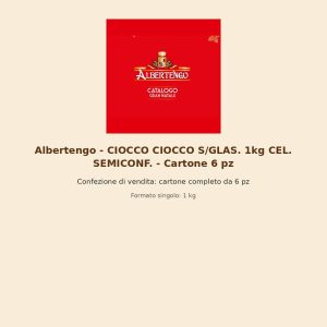 Albertengo - CIOCCO CIOCCO S/GLAS. 1kg CEL. SEMICONF. - Cartone 6 pz