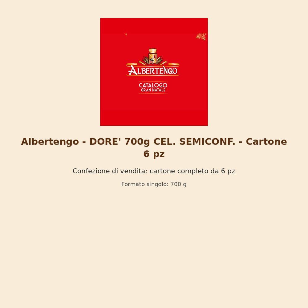 Albertengo – DORE’ 700g CEL. SEMICONF. – Cartone 6 pz