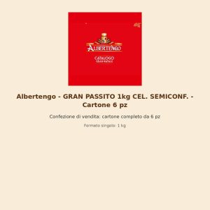 Albertengo - GRAN PASSITO 1kg CEL. SEMICONF. - Cartone 6 pz