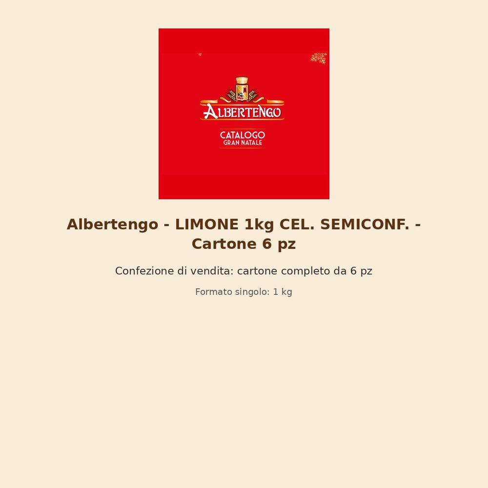 Albertengo – LIMONE 1kg CEL. SEMICONF. – Cartone 6 pz