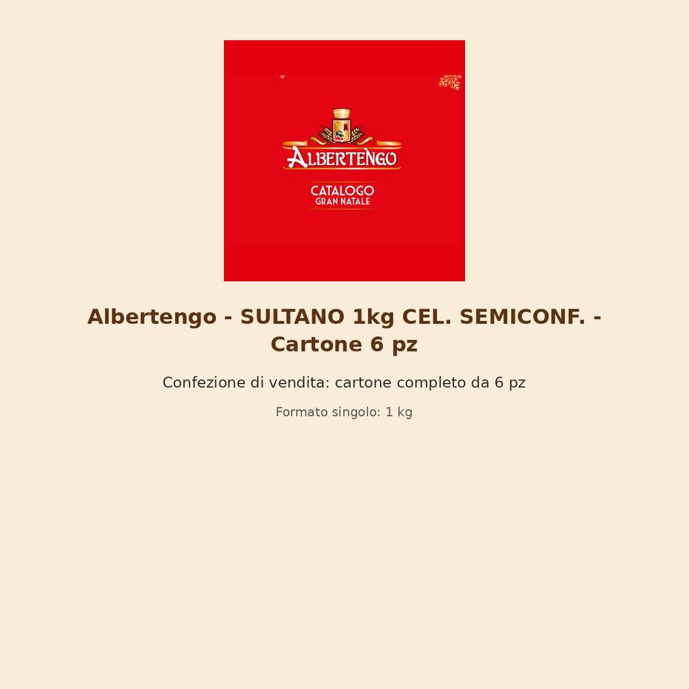 Albertengo – SULTANO 1kg CEL. SEMICONF. – Cartone 6 pz