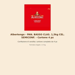 Albertengo - PAN. BASSO CLAS. 1,5kg CEL. SEMICONF. - Cartone 4 pz