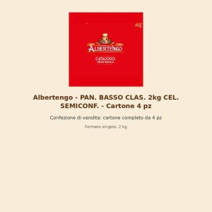 Albertengo - PAN. BASSO CLAS. 2kg CEL. SEMICONF. - Cartone 4 pz