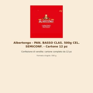 Albertengo - PAN. BASSO CLAS. 500g CEL. SEMICONF. - Cartone 12 pz