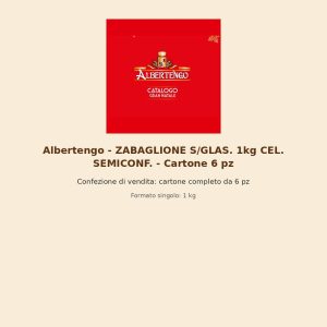 Albertengo - ZABAGLIONE S/GLAS. 1kg CEL. SEMICONF. - Cartone 6 pz