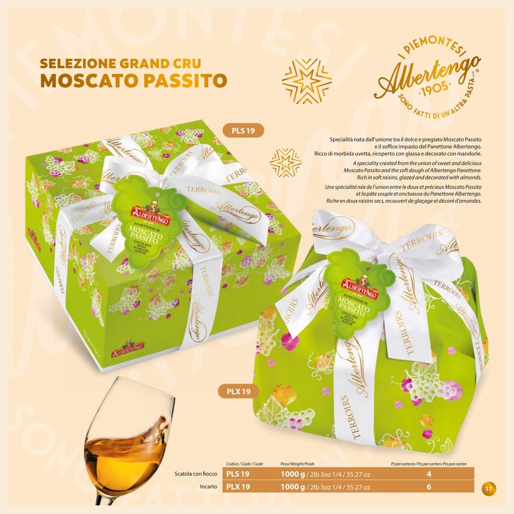 Albertengo – AI TRE CIOCCOLATI INC. 1kg SEL. P.TE – Cartone 6 pz