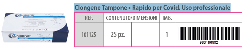 TEST DIAGNOSTICO PROFESSIONALE COVID 25 PZ