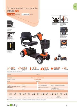 Moretti - SCOOTER MOBILITY 210 - ARANCIO