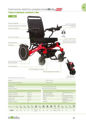 Moretti - CARROZZINA ELETTR.PIEGHEVOLE MOBILITY850