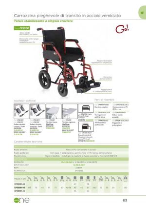 Moretti - CARROZZINA PIEGHEVOLE -GO!- 45 CM ROSSA