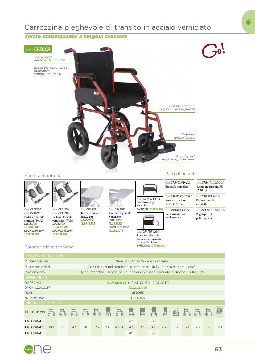 Moretti – CARROZZINA PIEGHEVOLE -GO!- 45 CM ROSSA