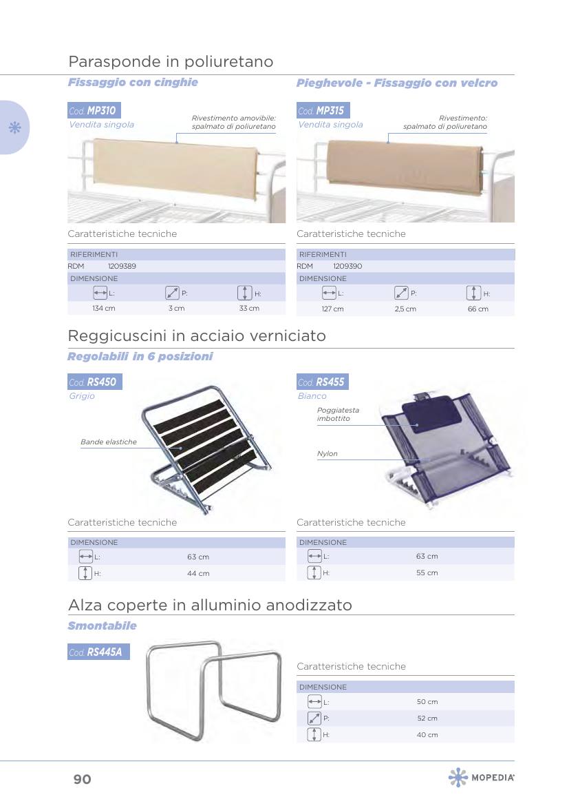Moretti – REGGICUSCINO VERNICIATO RIVEST. NYLON