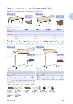 Moretti - VASSOIO DA LETTO GAMBE PIEGHEVOLI MARRON