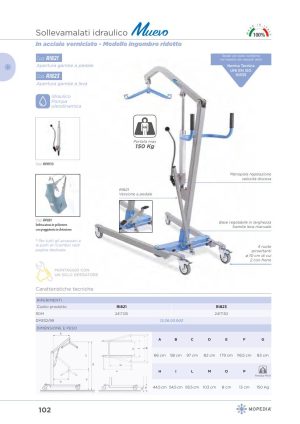 Moretti - SOLLEVAMAL. MUEVO C/PEDALE 150 KG IDRA.