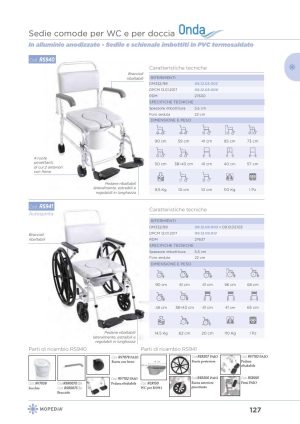 Moretti - SEDIA PER DOCCIA IN ALLUMINIO AUTOSPINTA