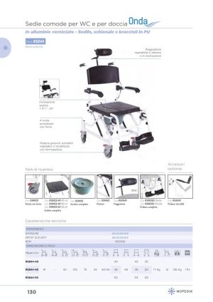 Moretti - SEDIA PER DOCCIA E WC BASCULANTE - 50 CM