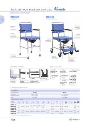 Moretti - SEDIA COMODA REG.ALTEZZA 4 PIEDI - 43 CM