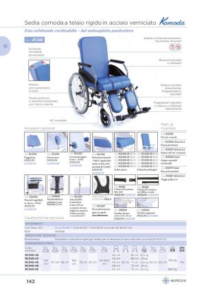 Moretti - SEDIA COMODA RECL.RUOTE GRANDI POST.48CM