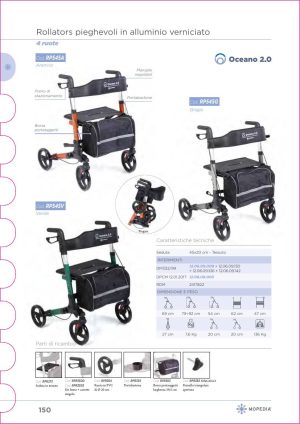 Moretti - ROLLATOR ALLUMINIO OCEANO 2.0 - VERDE