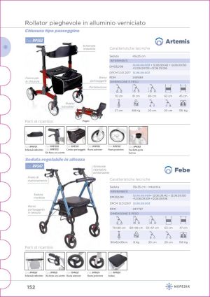 Moretti - ROLLATOR PIEGHEVOLE ARTEMIS