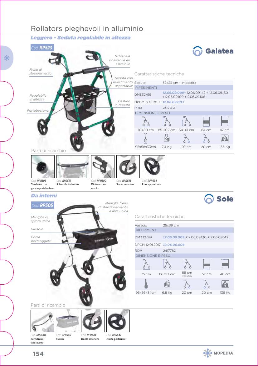 Moretti – ROLLATOR IN ALLUMINIO ULTRALIGHT
