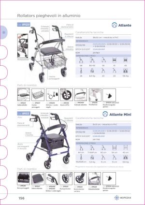 Moretti - ROLLATOR ALLUMINIO 4 RUOTE C/SEDILE