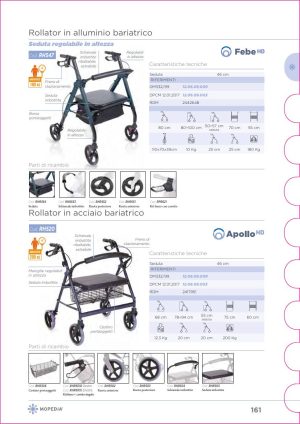 Moretti - ROLLATOR IN ALLUMINIO FEBE HD