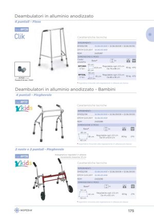 Moretti - PUNTALI X DEAMBULATORE RP729 4 PZ.