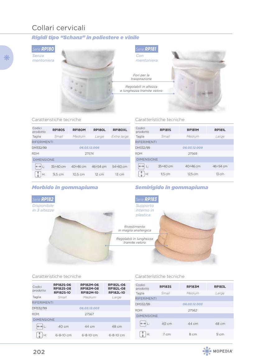 Moretti – COLLARE CERVICALE MORBIDO MEDIO H 6 CM