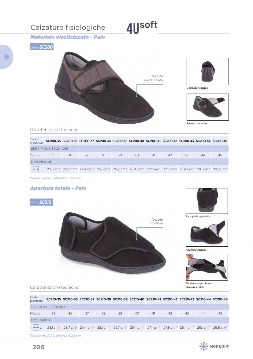 Moretti – SCARPE FISIOLOGICHE TOT.APERTE 39 – PA
