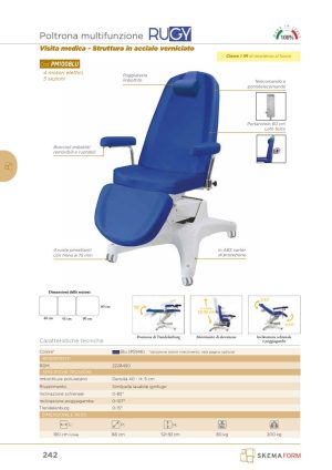 Moretti - POLTRONA MULTIFUNZIONE RUGY BLU